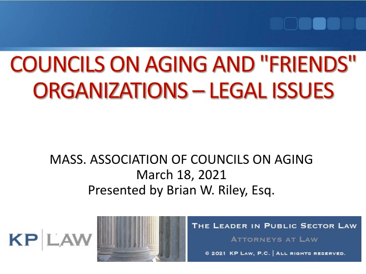 councils on aging and friends organizations legal