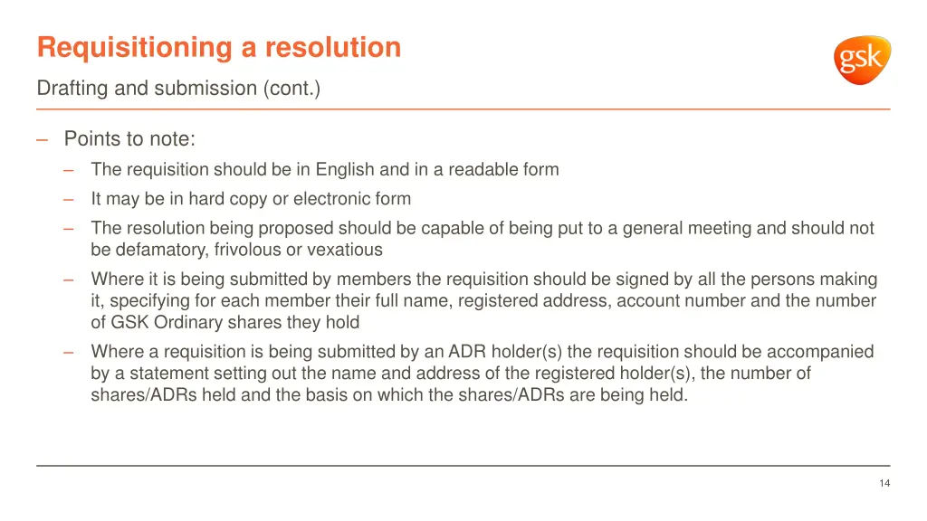 requisitioning a resolution 11