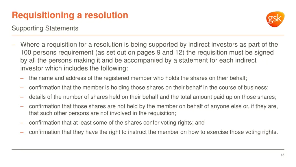 requisitioning a resolution 12