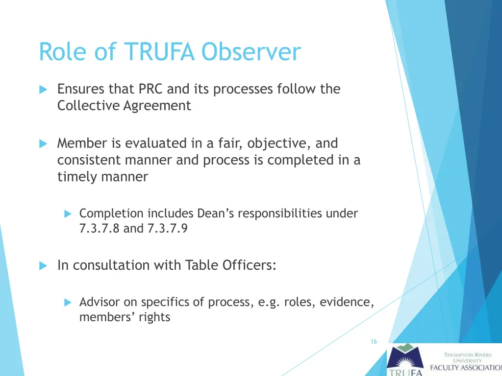 role of trufa observer