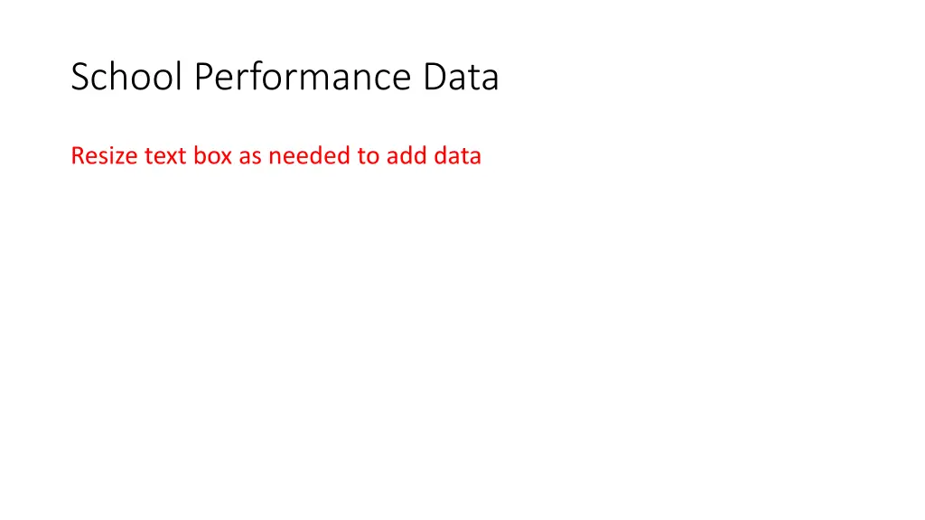 school performance data