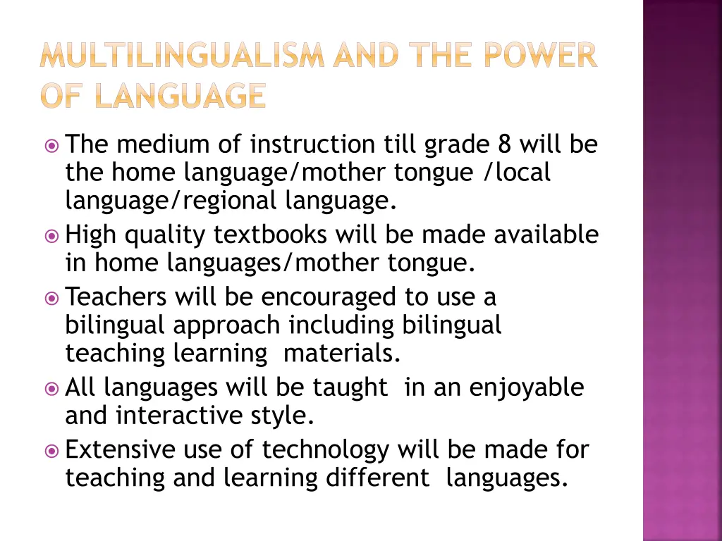 multilingualism and the power of language