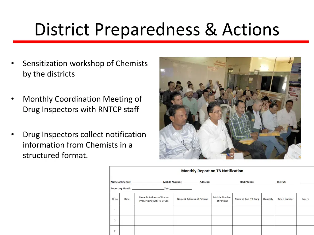 district preparedness actions