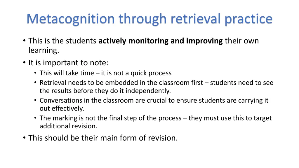 metacognition through retrieval practice 4