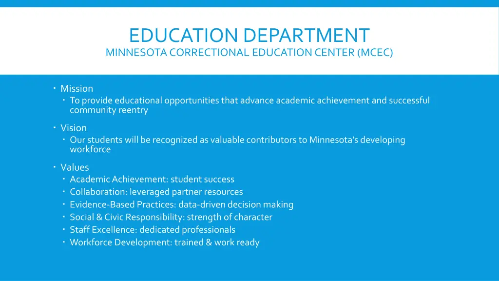 education department minnesota correctional