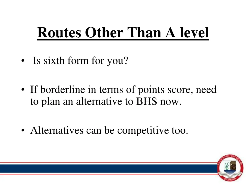 routes other than a level