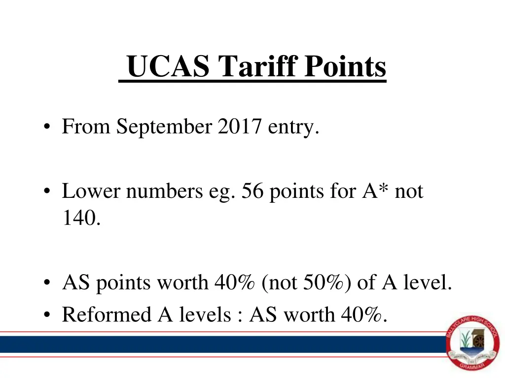 ucas tariff points