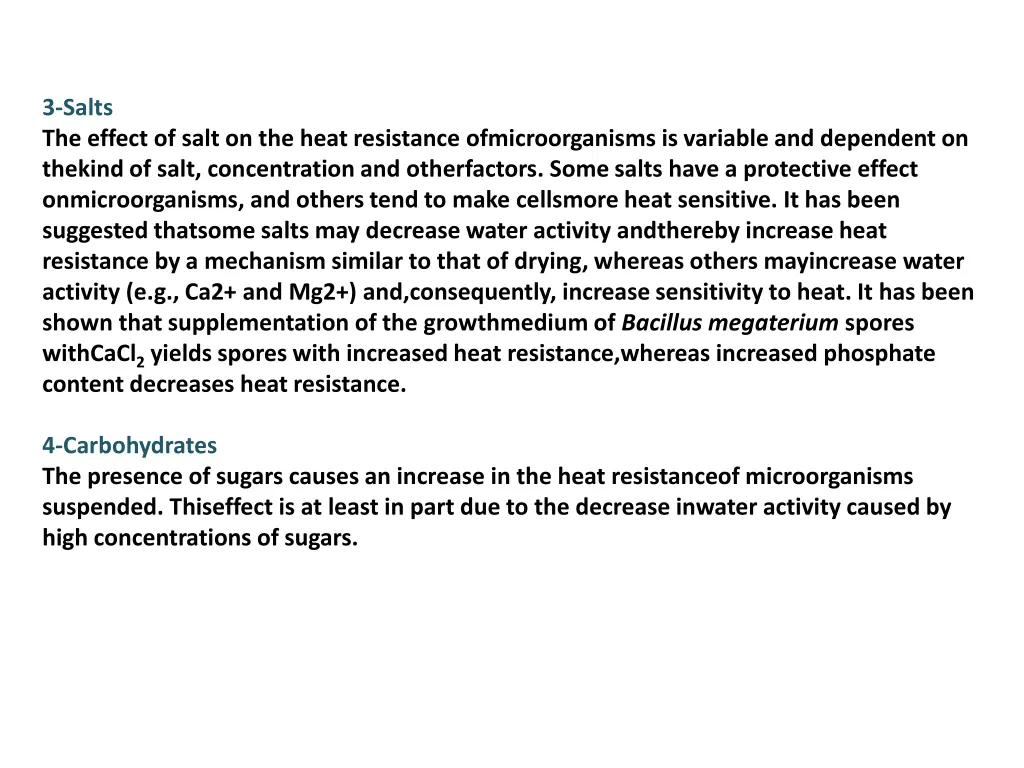 3 salts the effect of salt on the heat resistance