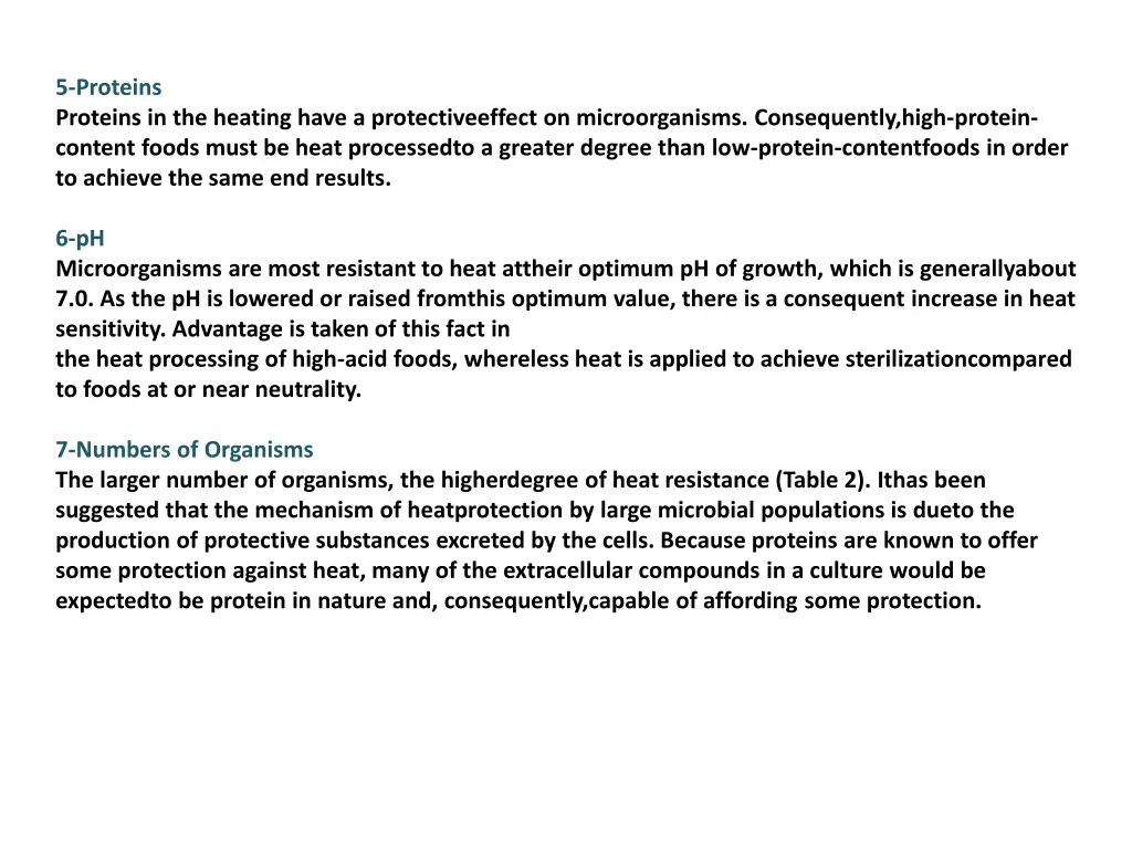 5 proteins proteins in the heating have