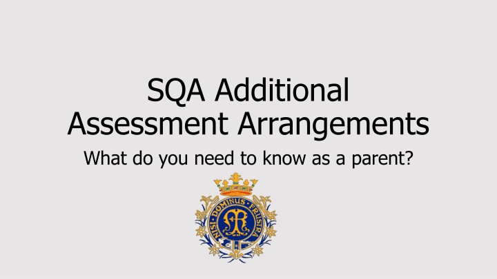 sqa additional assessment arrangements what