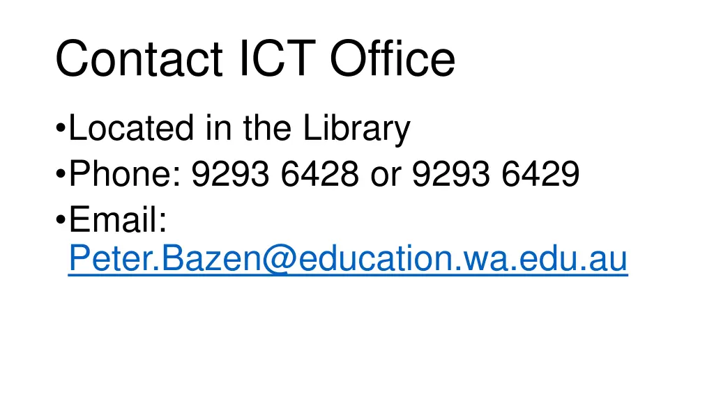 contact ict office