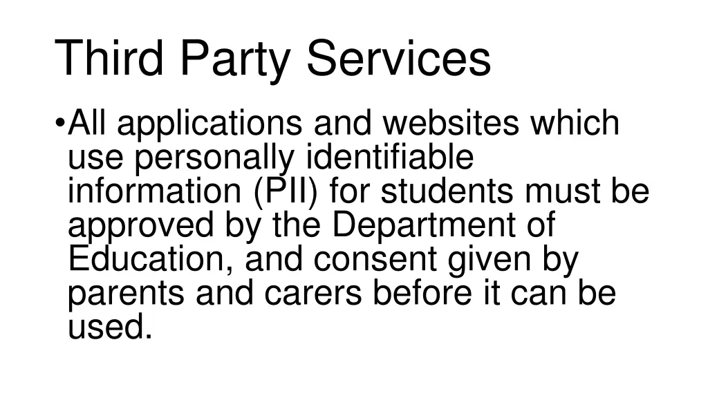 third party services all applications