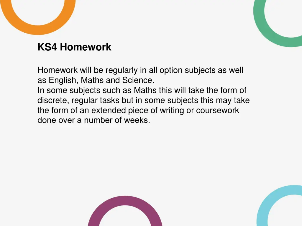 ks4 homework