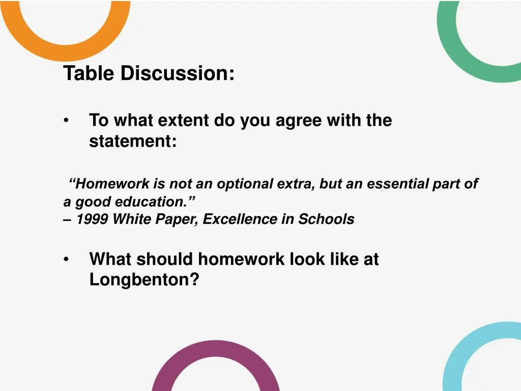 table discussion 1