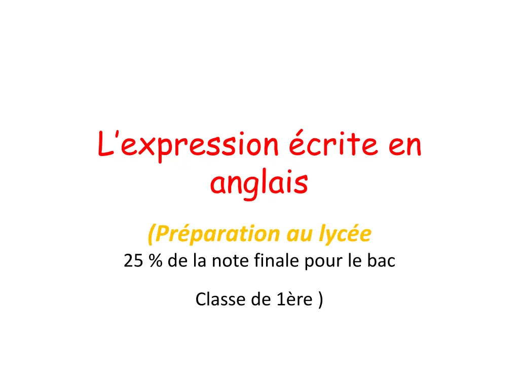 l expression crite en anglais