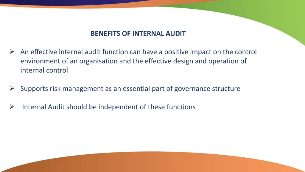 benefits of internal audit