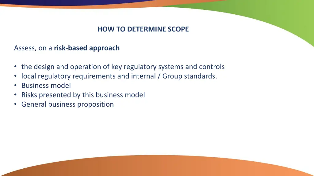 how to determine scope