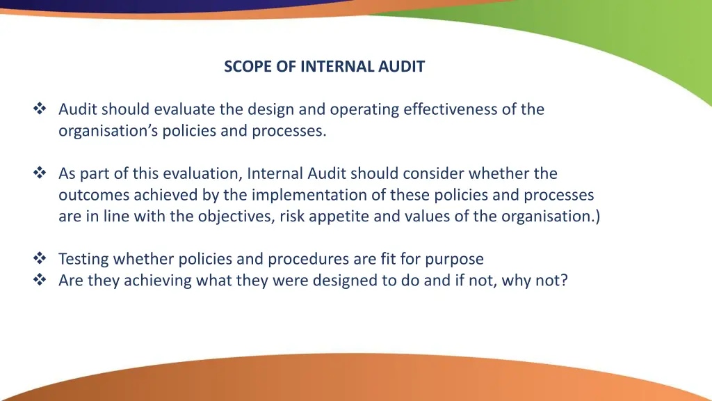 scope of internal audit