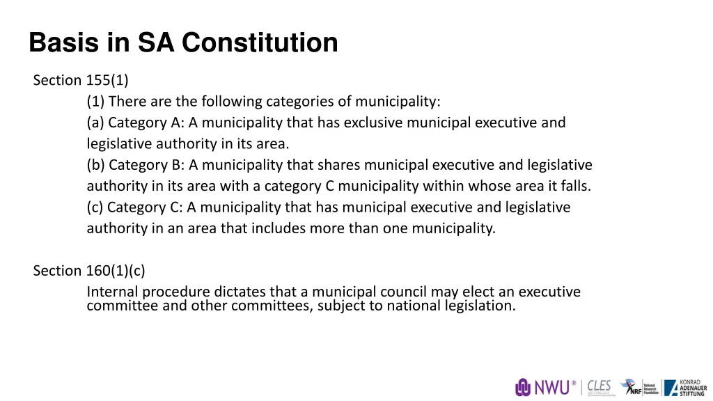 basis in sa constitution