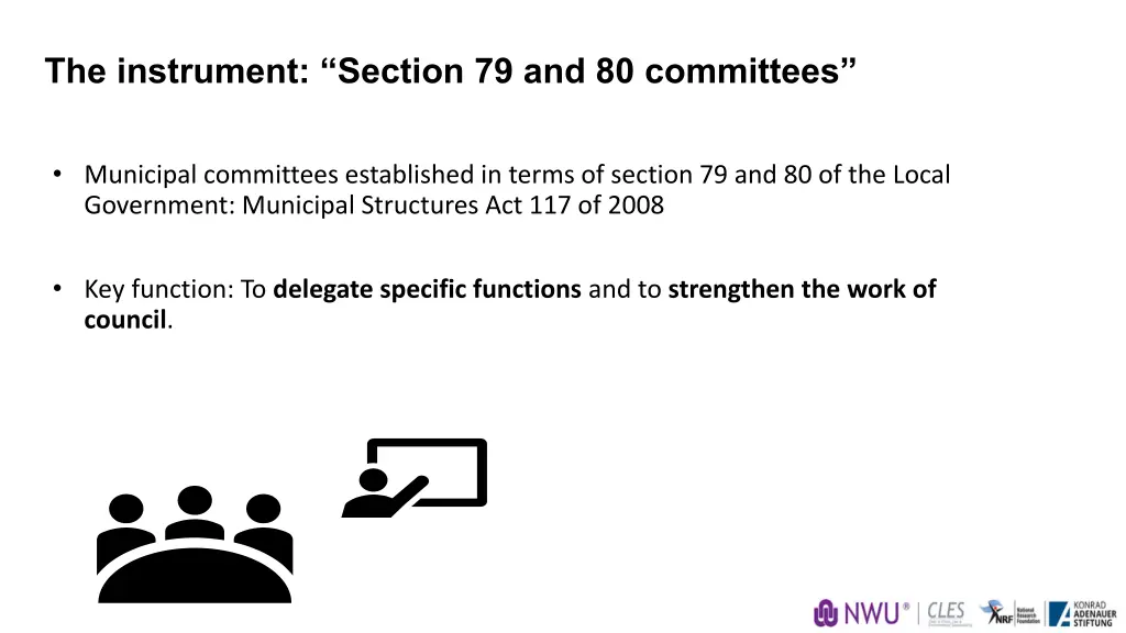 the instrument section 79 and 80 committees