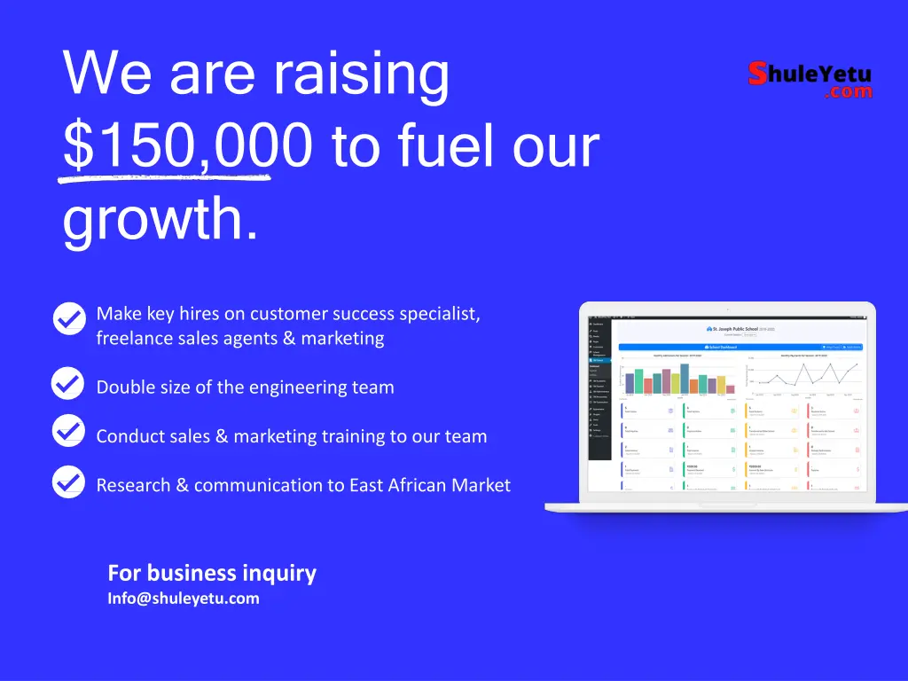 we are raising 150 000 to fuel our growth