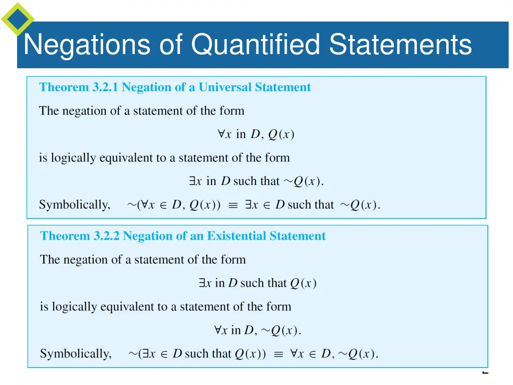 negations of quantified statements 1