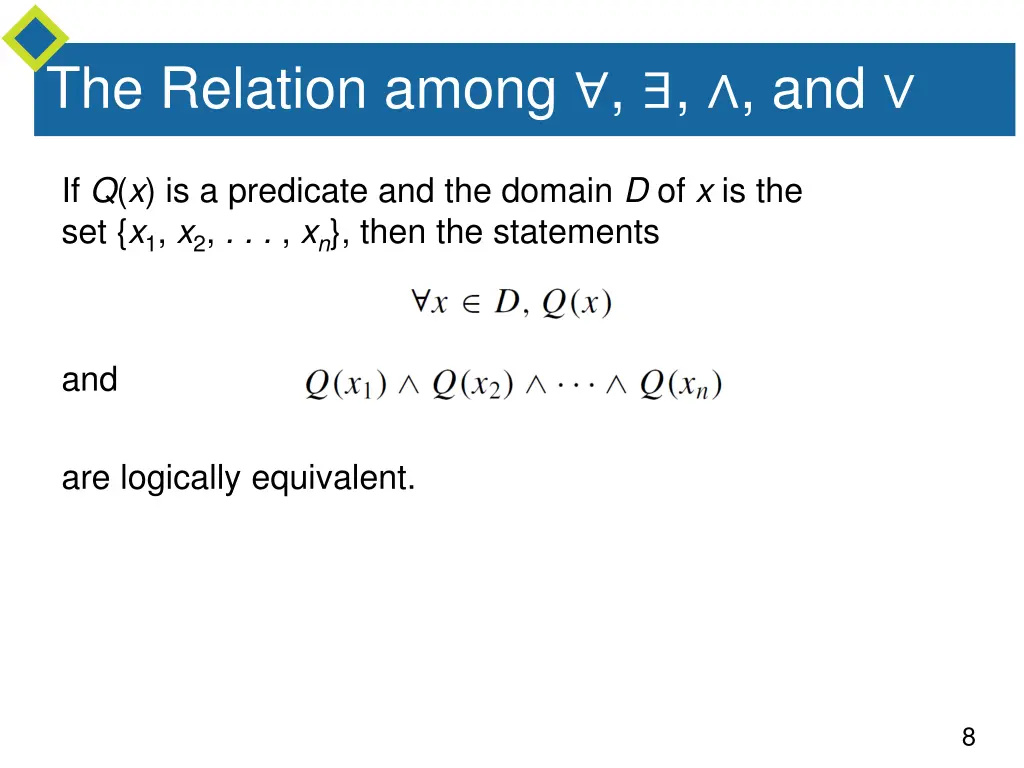 the relation among and 1