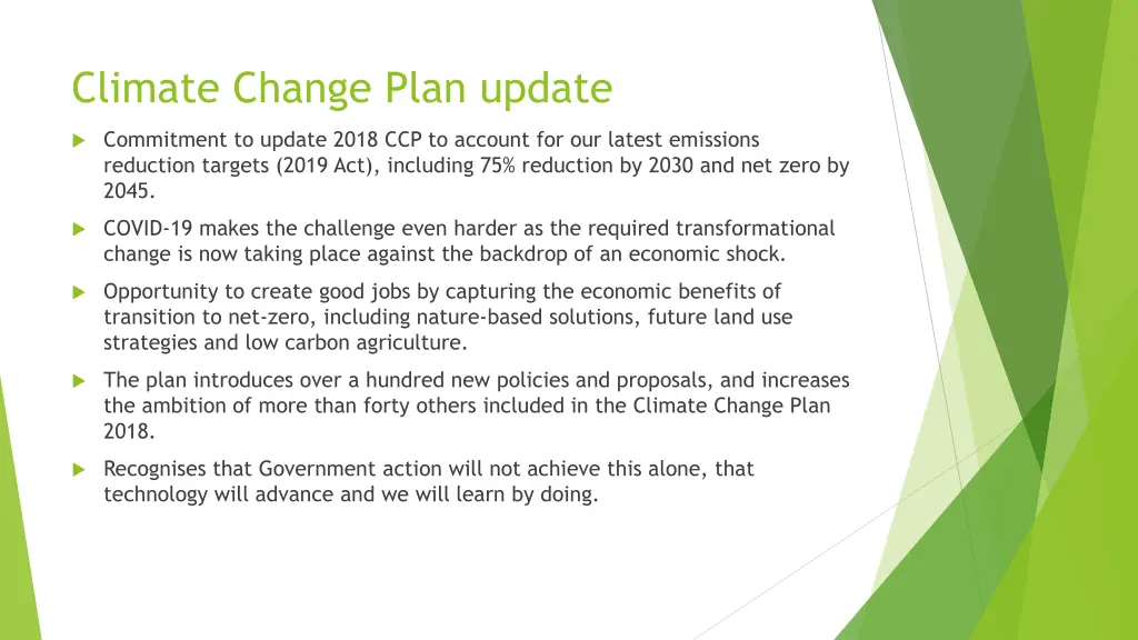 climate change plan update