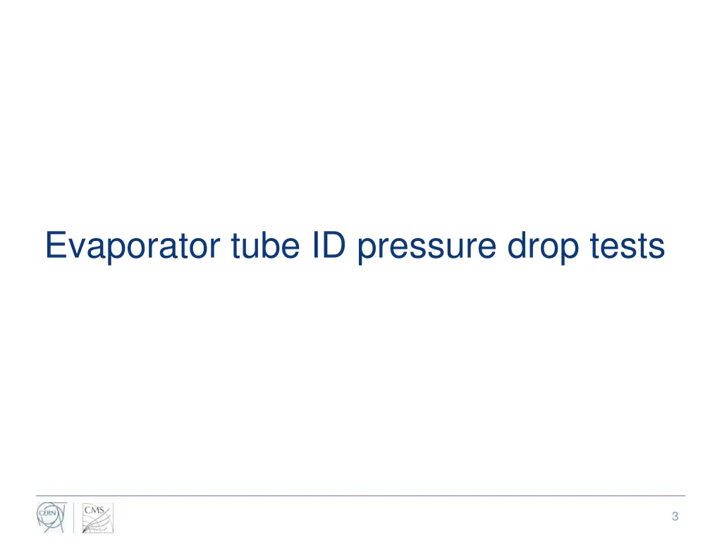 evaporator tube id pressure drop tests