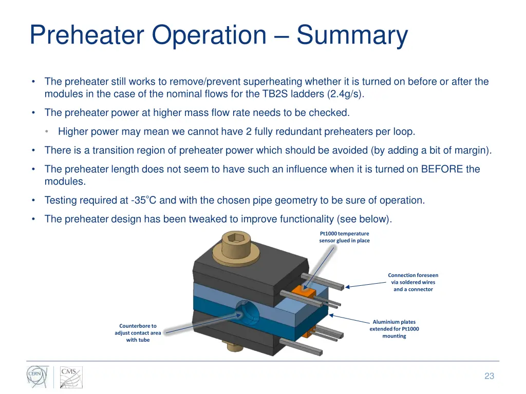 preheater operation summary