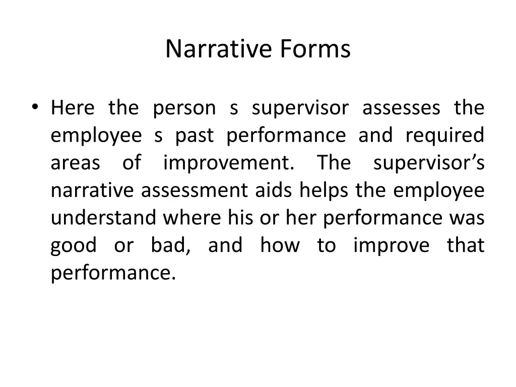 narrative forms