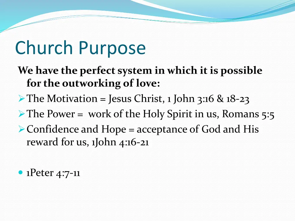 church purpose