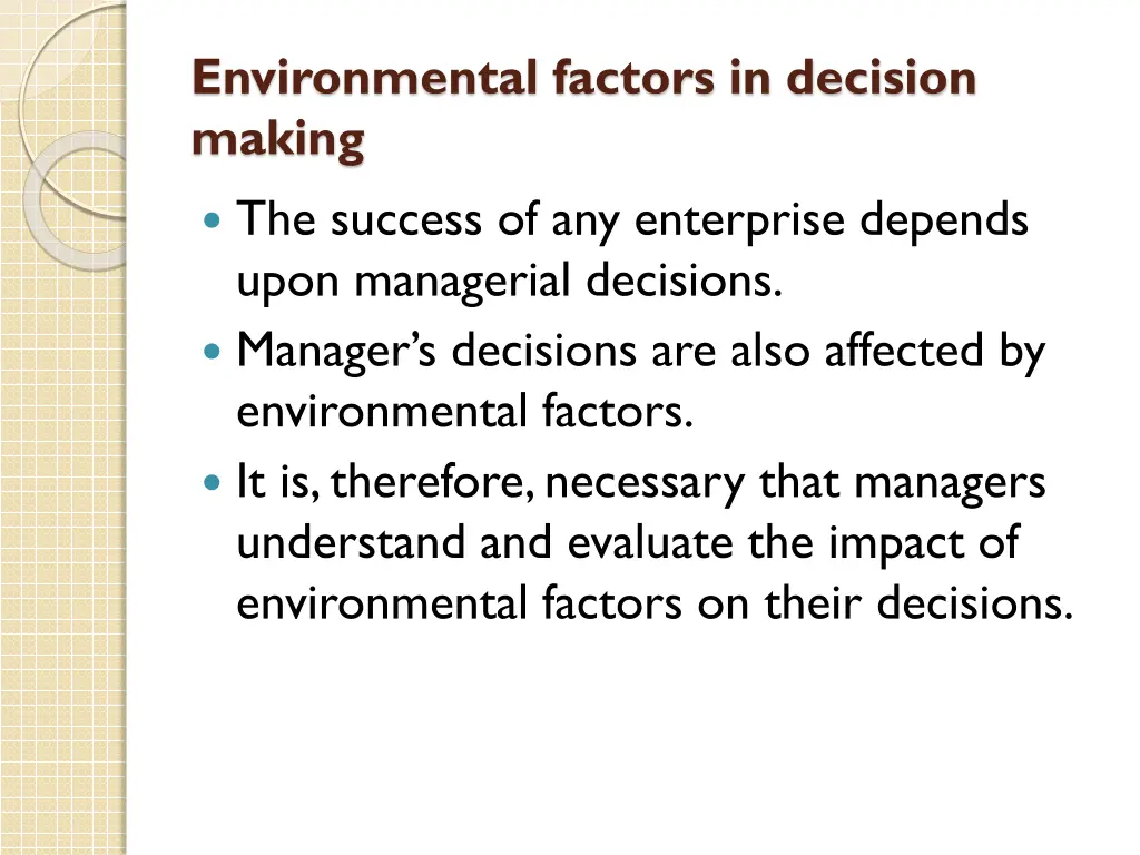 environmental factors in decision making