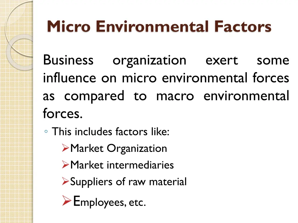 micro environmental factors