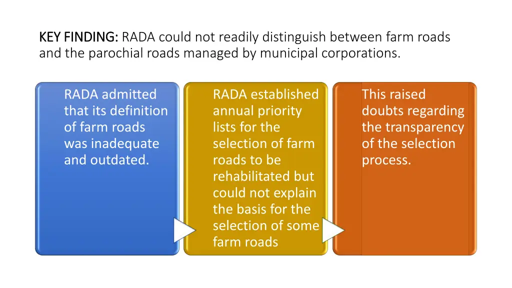 key finding key finding rada could not readily