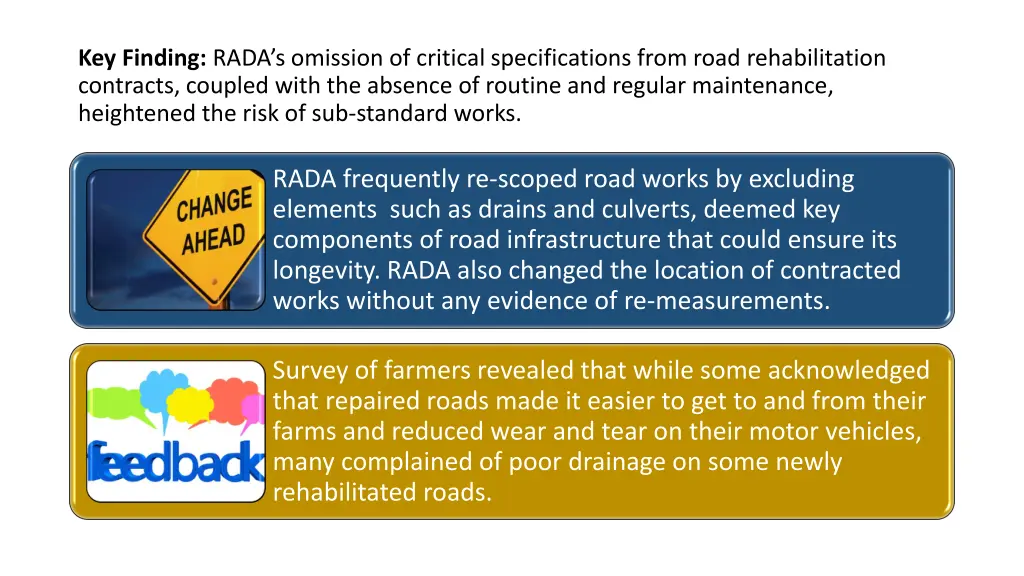 key finding rada s omission of critical