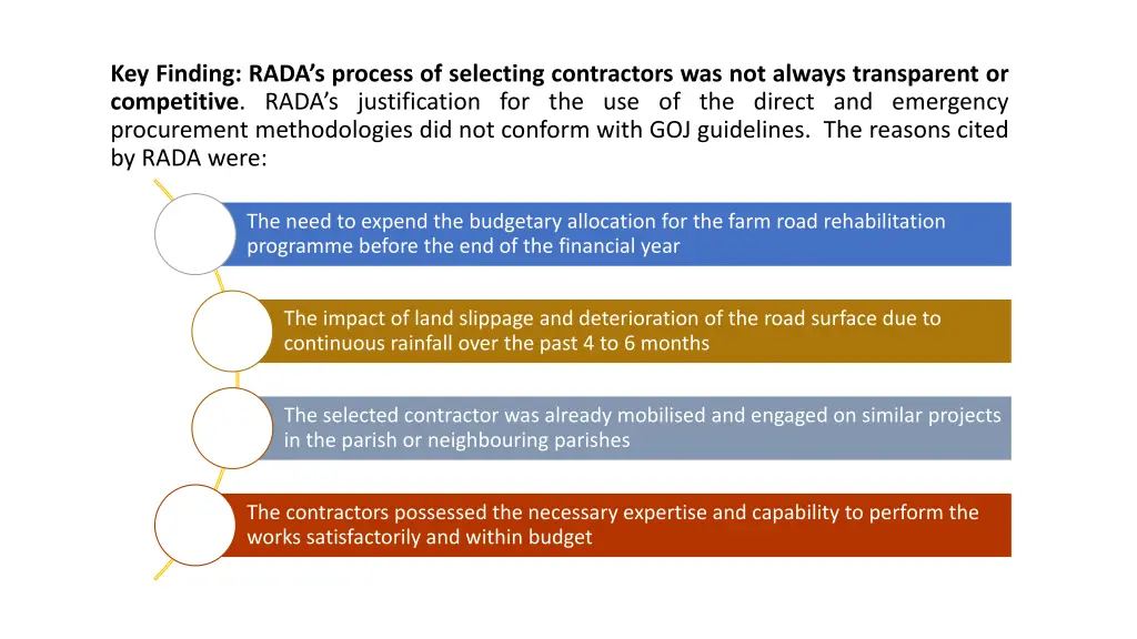 key finding rada s process of selecting 1