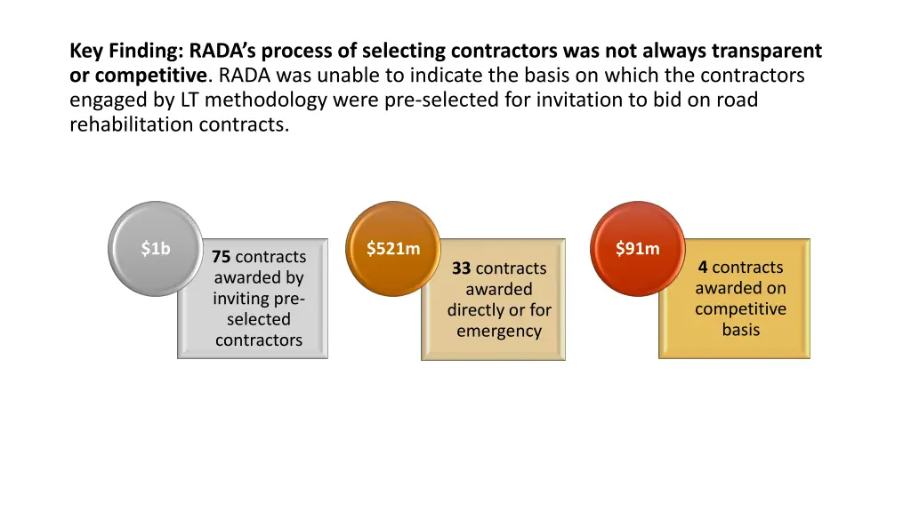 key finding rada s process of selecting