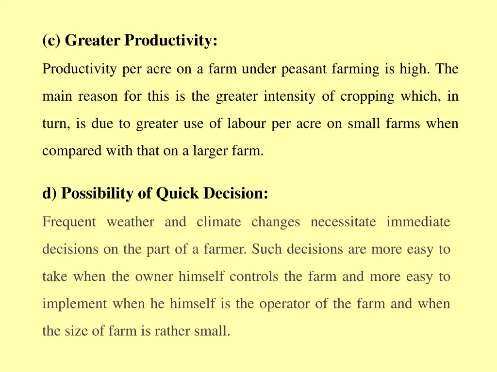 c greater productivity