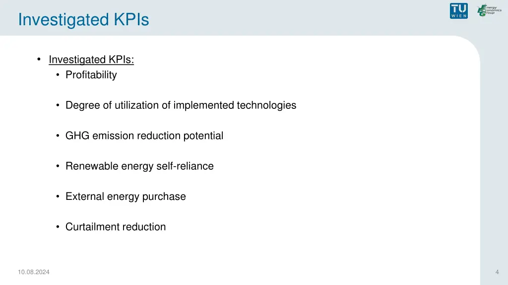 investigated kpis