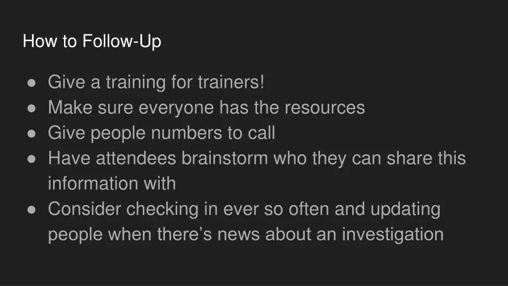 how to follow up