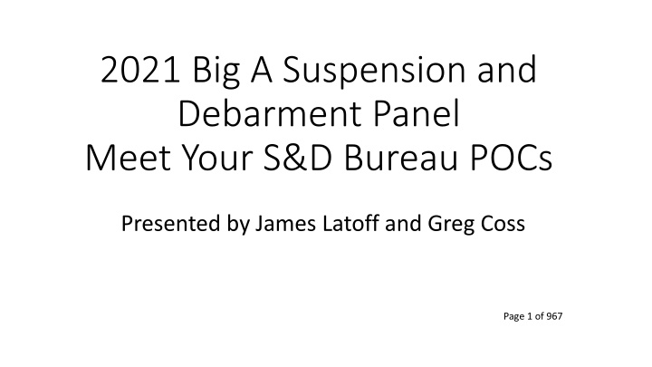 2021 big a suspension and debarment panel meet