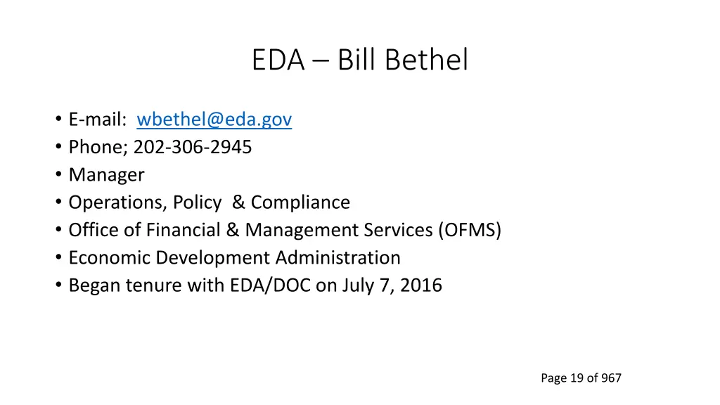 eda bill bethel