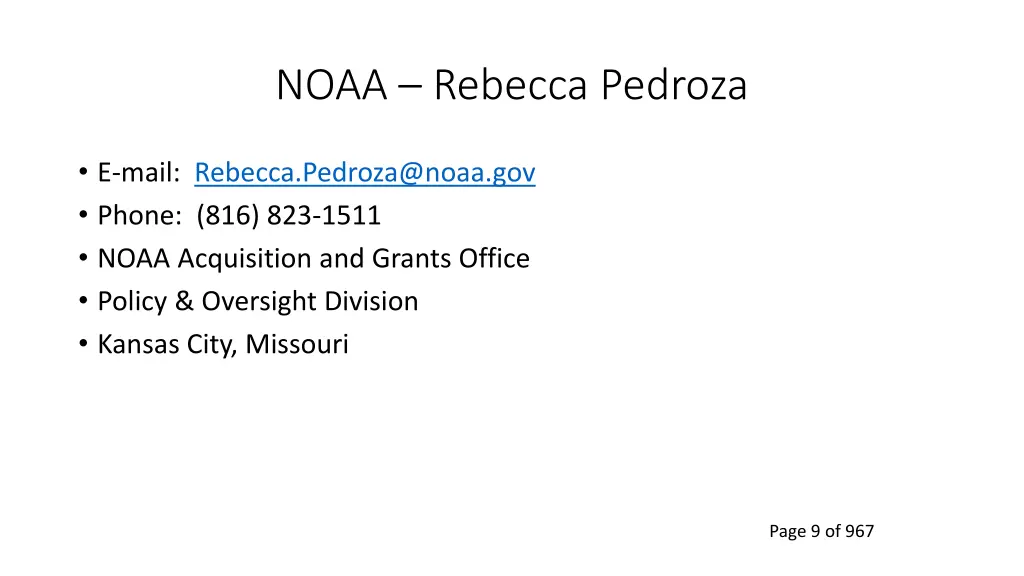 noaa rebecca pedroza