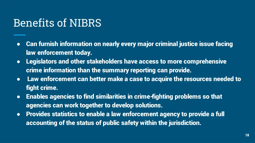 benefits of nibrs