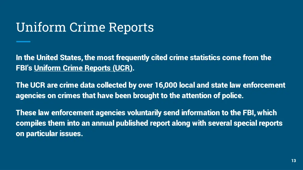 uniform crime reports