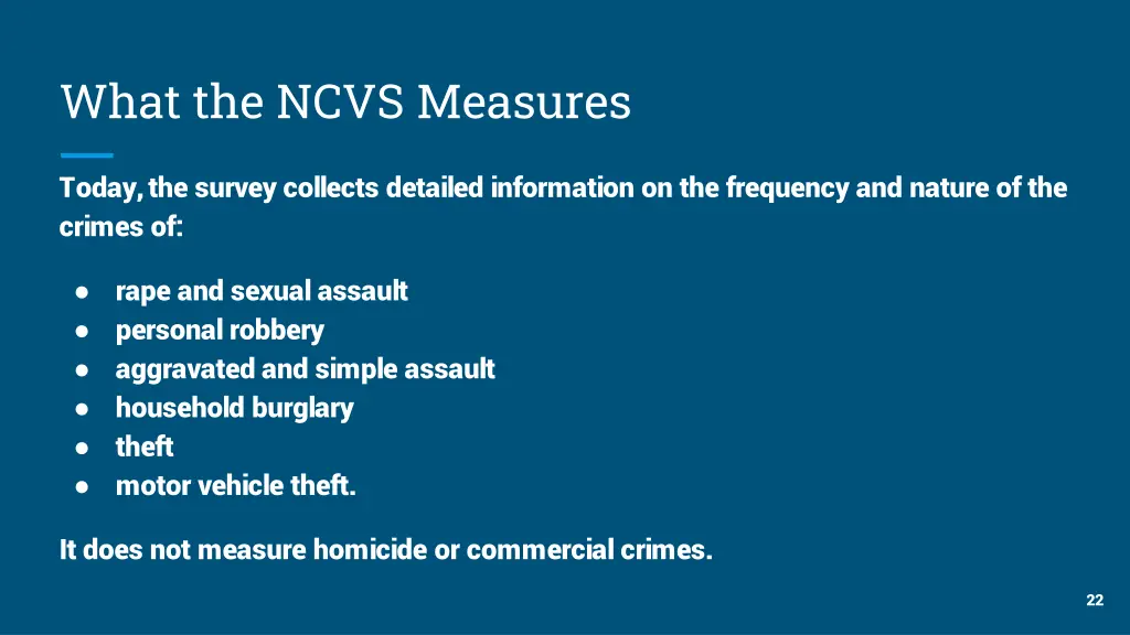 what the ncvs measures