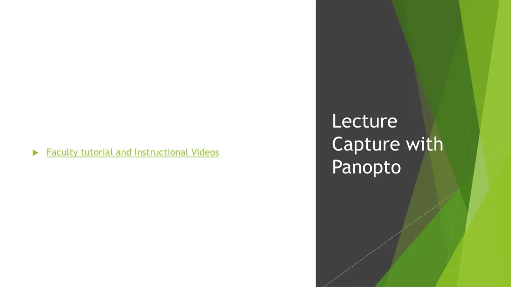 lecture capture with panopto