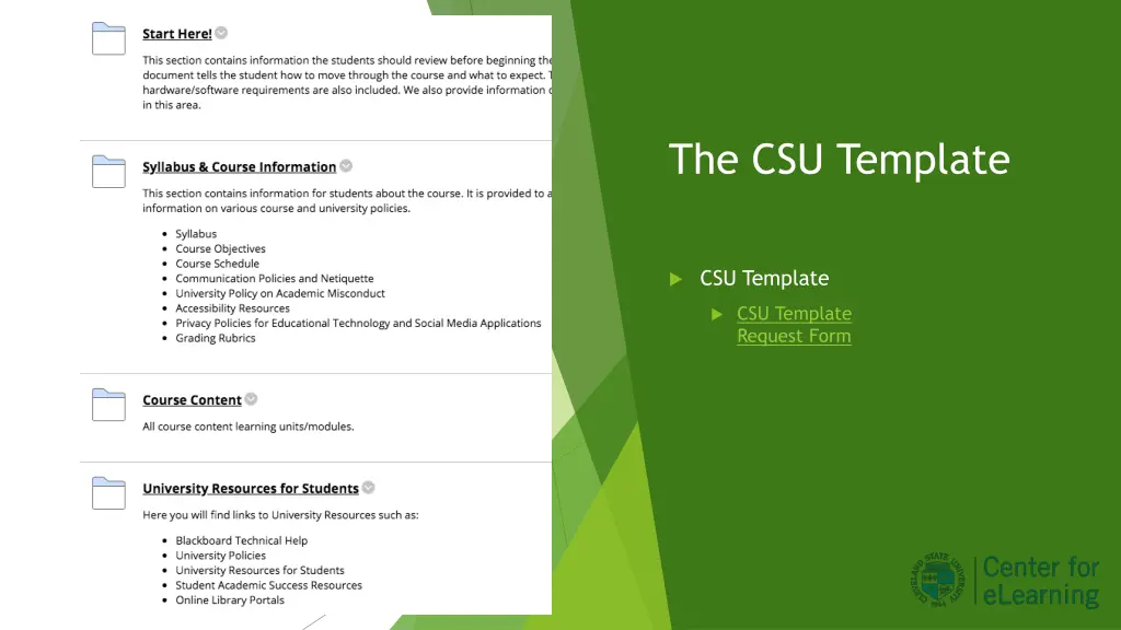 the csu template