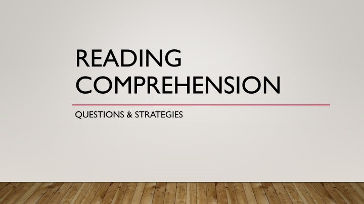 reading comprehension